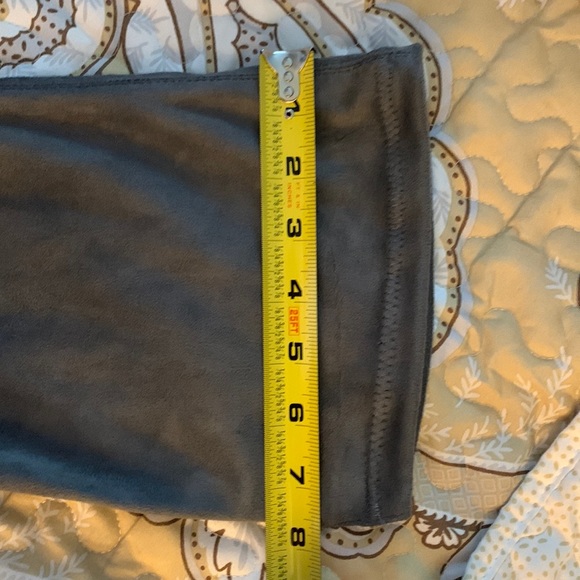 Gray faux suede over the knee boots block 2.5” heel size - Picture 15 of 16